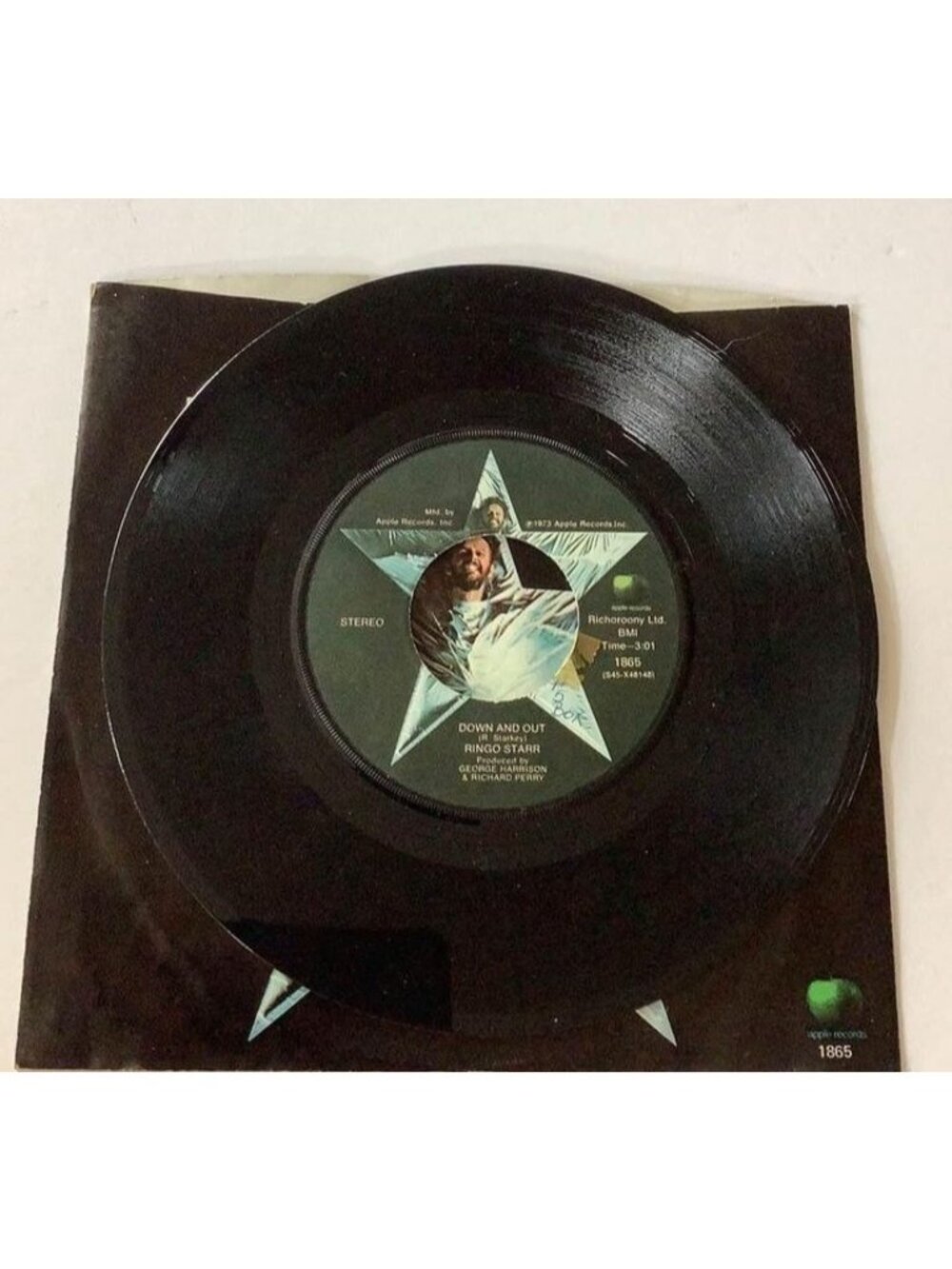 Ringo Star - Photograph & Down and Out 45 Record Sleeve